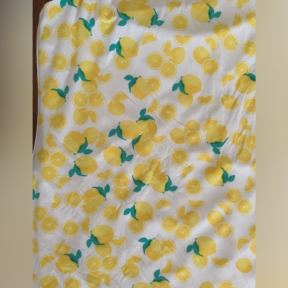 PAPPAGALLO Gwen Live Gives You Lemons A-Line Dress Yellow and Green Size Medium - Picture 4 of 4